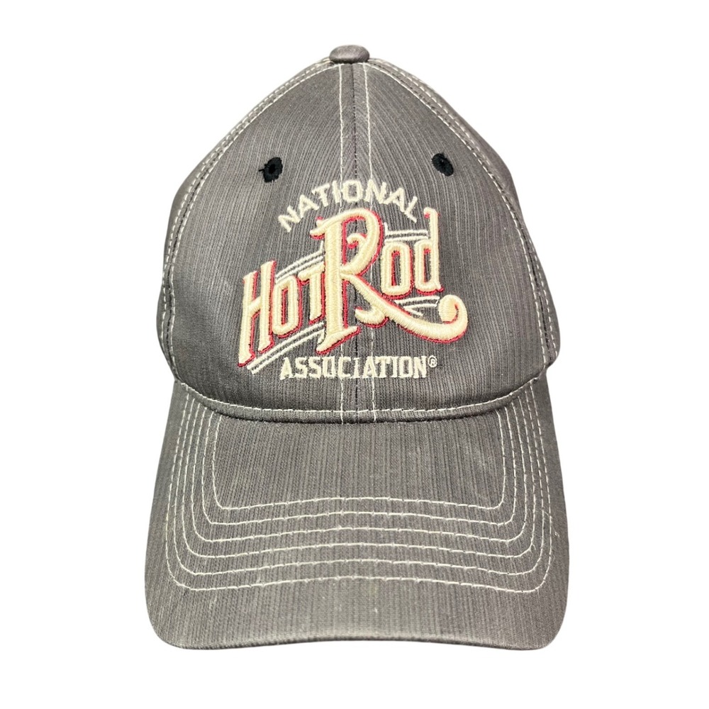 NHRA National Hot Rod Association Grey Textured Adjustable Racing Hat MainGate